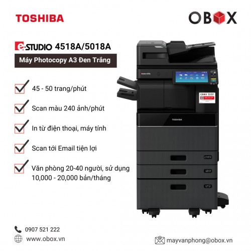 Thuê Máy Photocopy Toshiba e-STUDIO 4518A 5018A | Hiệu Suất Ấn Tượng – Vận Hành Ổn Định